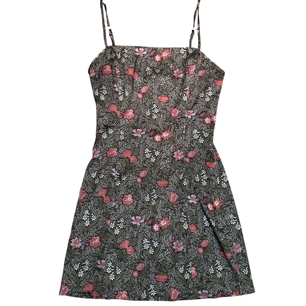 Aritzia Sunday Best Shimmer Satin‎ Dress Black Green Pink Size 2 Retail: $98 EUC